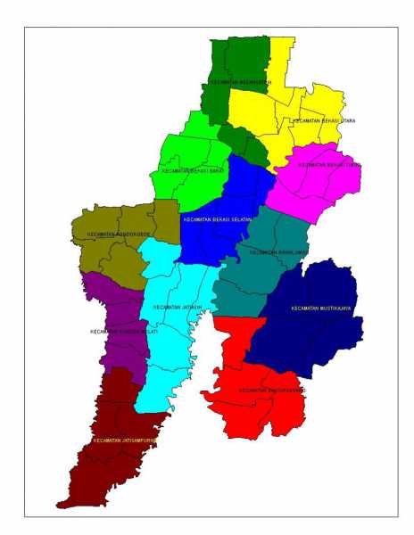 Pemerintah Kota  Bekasi  peta administrasi  wilayah kota  bekasi 