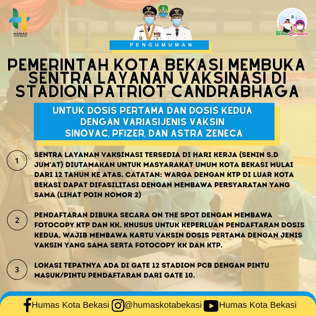 Daftar vaksin bawah 18 tahun