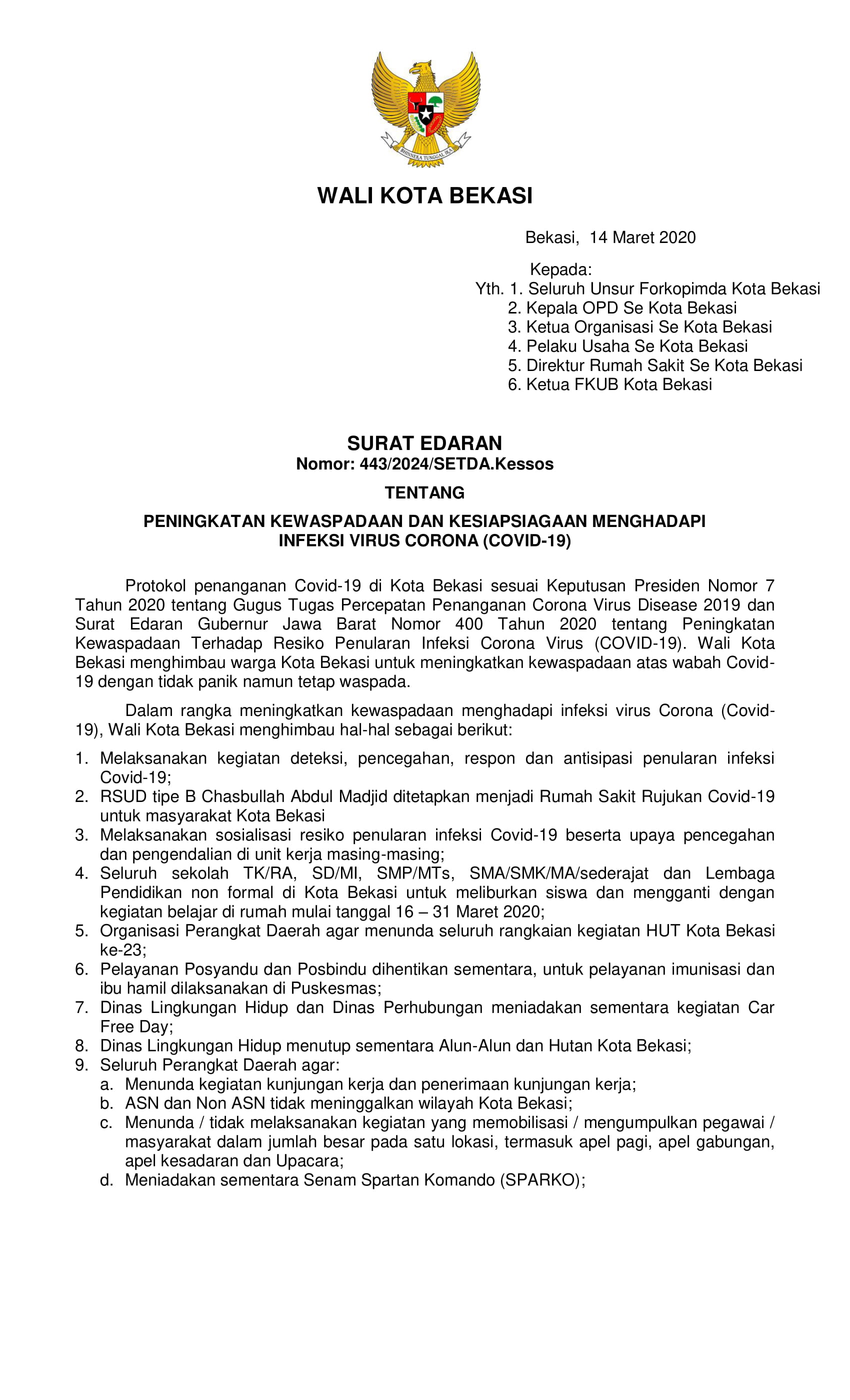 Contoh surat tidak hadir ke sekolah covid 19